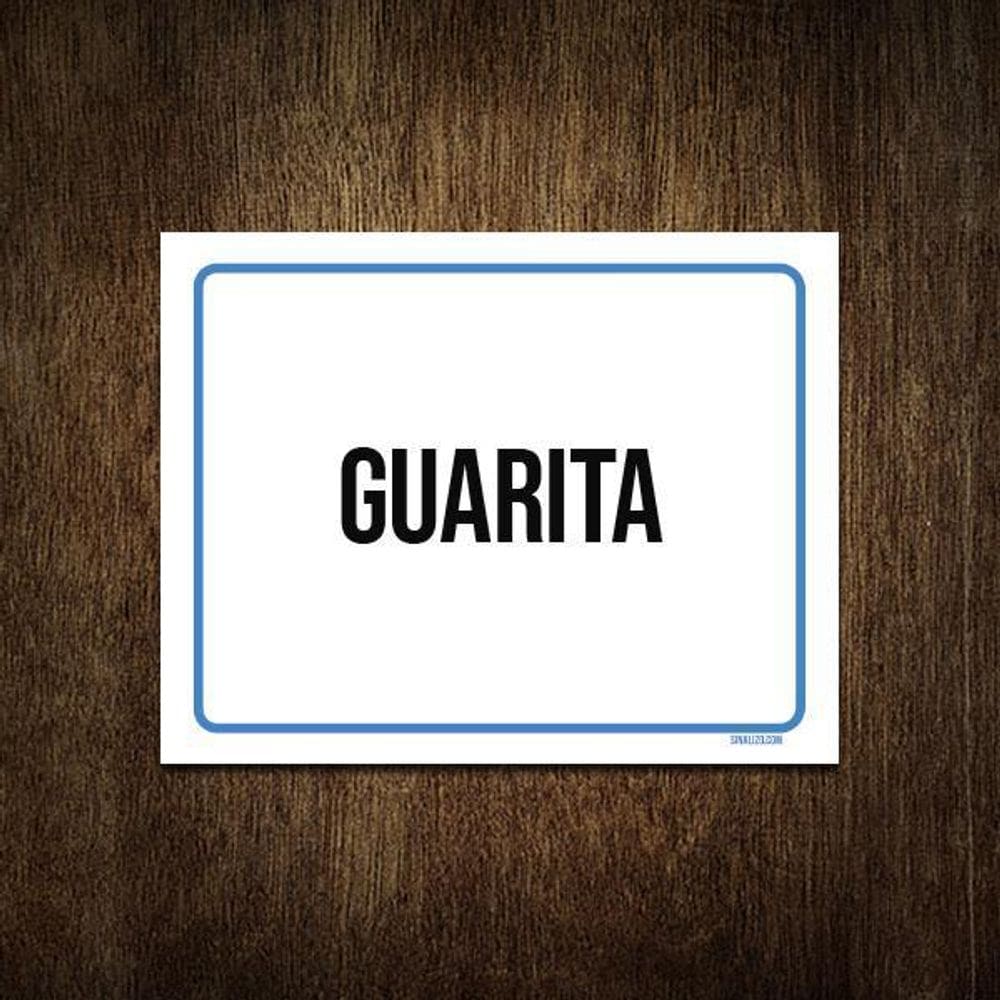 Placa Sinalização Ambiente Guarita 27X35