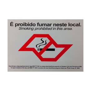 Placa De Sinalização É Proibido Fumar Neste Local - Ps85 F5E