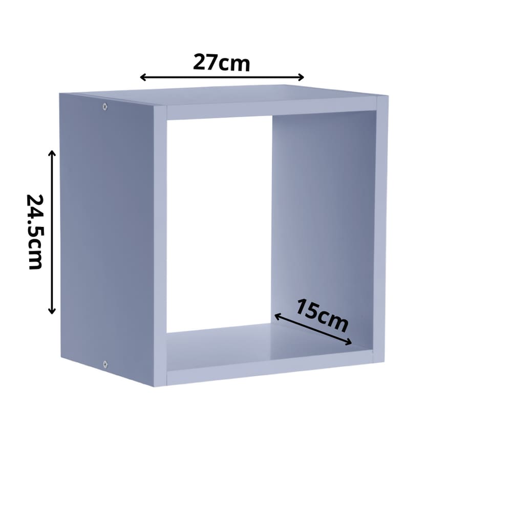 Nicho de Madeira Simples Azul1,2x27x24,5x15cm