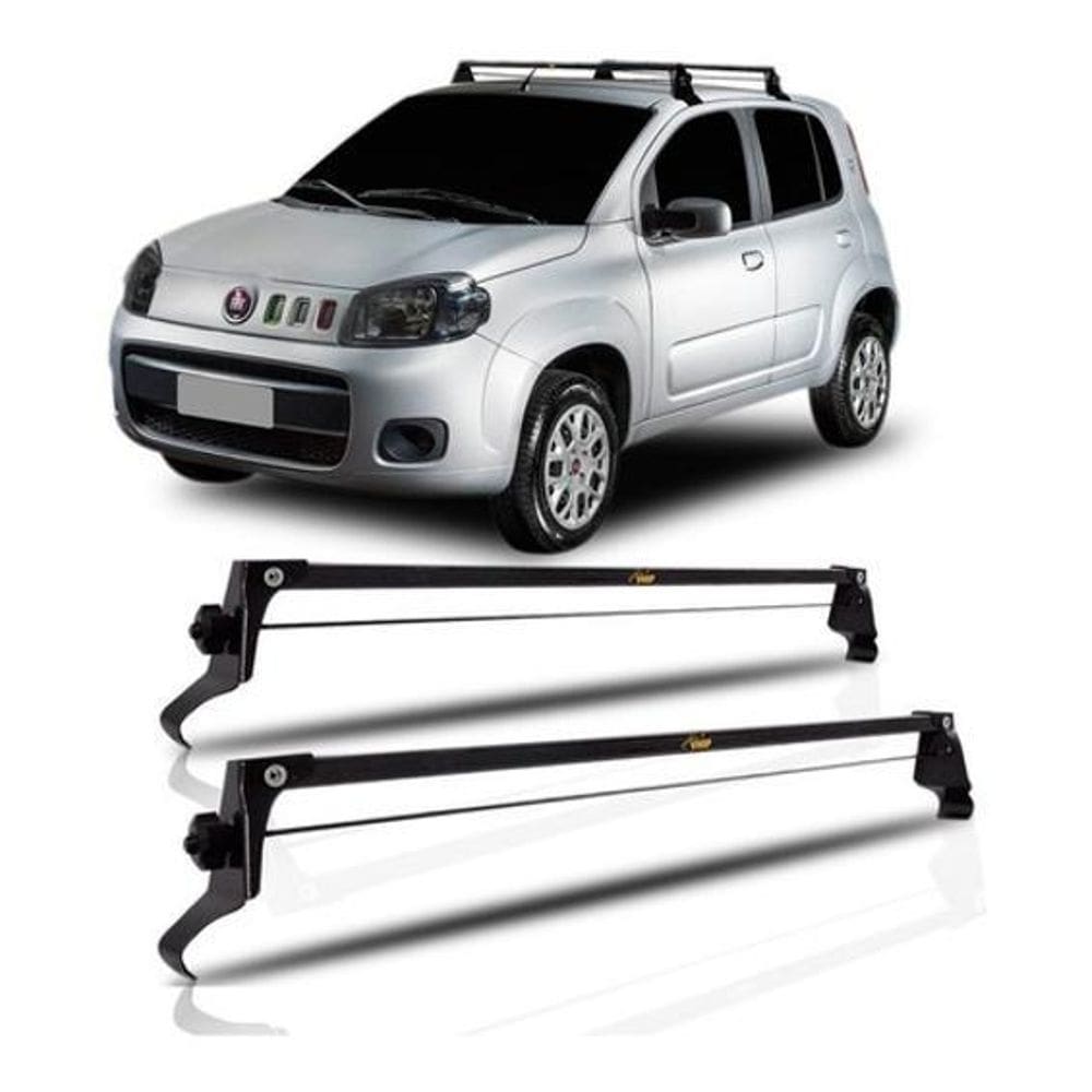 Rack Teto Fiat Uno Vivace 04P 2011-2018 Preto 45kg - VHIP