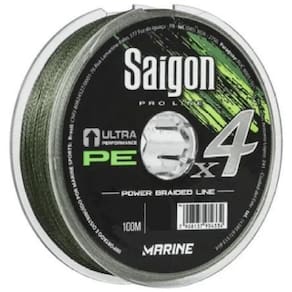 Linha Pesca Multifilamento Saigon 0,37Mm 100M Suporta 25Kg