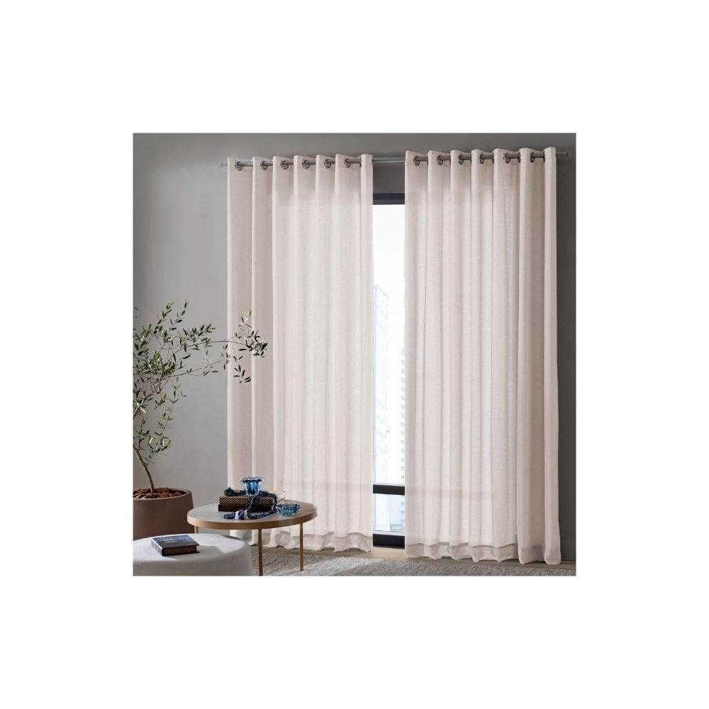 Cortina Bella Janela 540x250 cm Duplex Napoles Areia