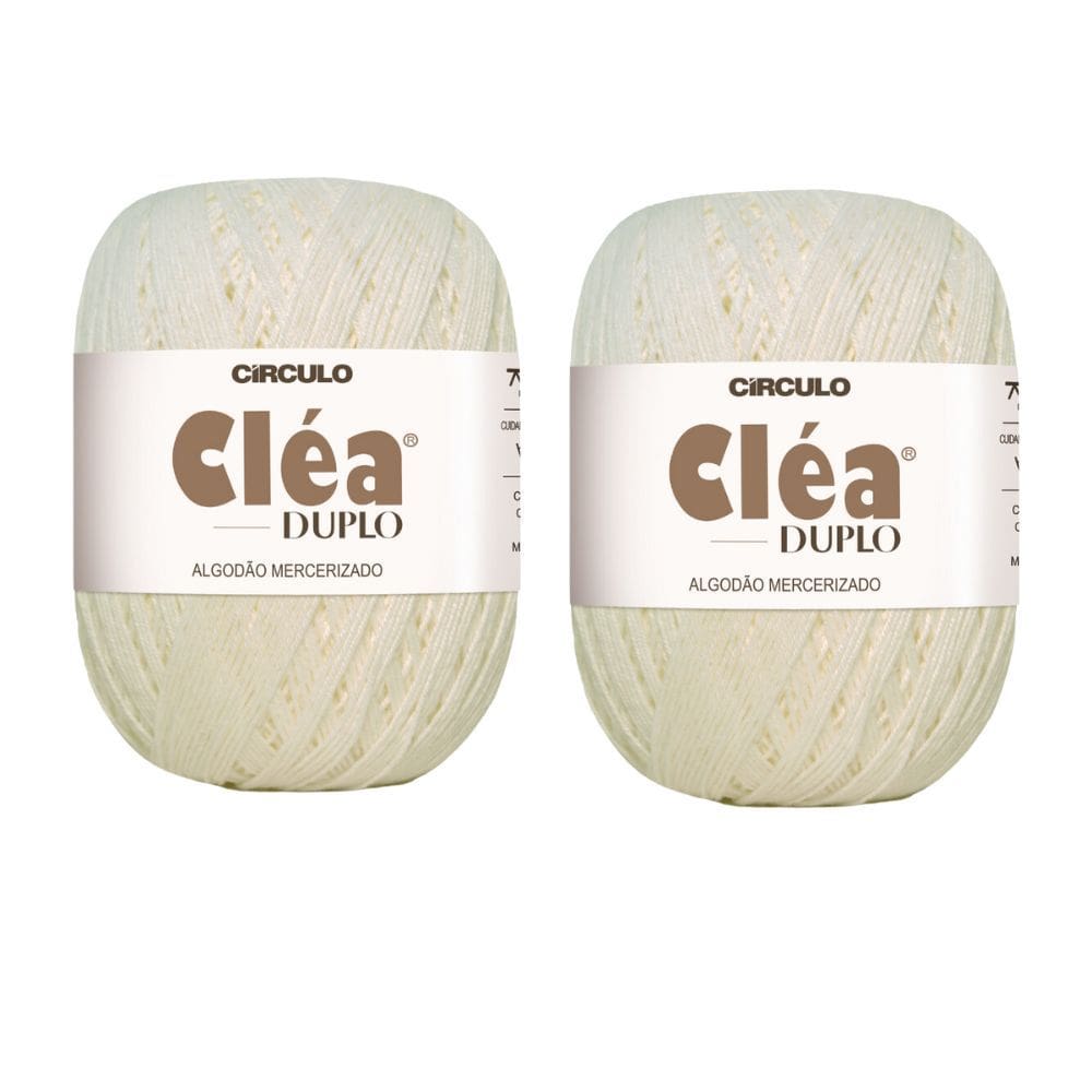 2 Fios Circulo Cléa Duplo 8/4 Com 100g Croche - Cor 1074 Creme