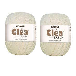2 Fios Circulo Cléa Duplo 8/4 Com 100g Croche - Cor 1074 Creme