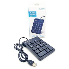 Teclado Numérico USB 18 Exbom BKN30 Preto Homologação: 26571106163
