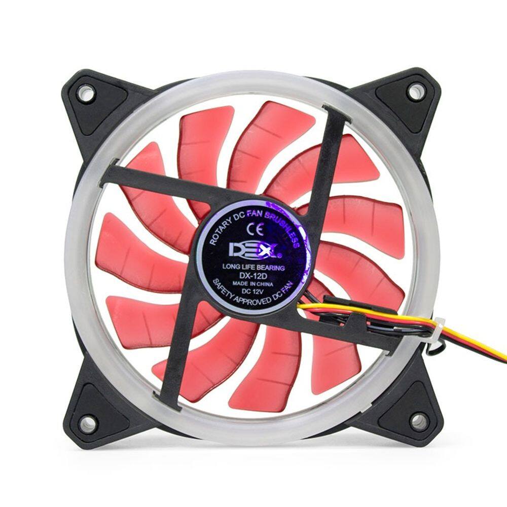 Cooler 120mm Com Led Dupla Face Vermelho Dx12d