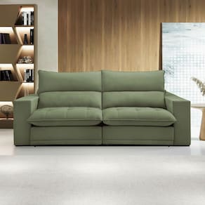 Sofá Retrátil e Reclinável Martinho 230cm Boucle Verde - Celflex
