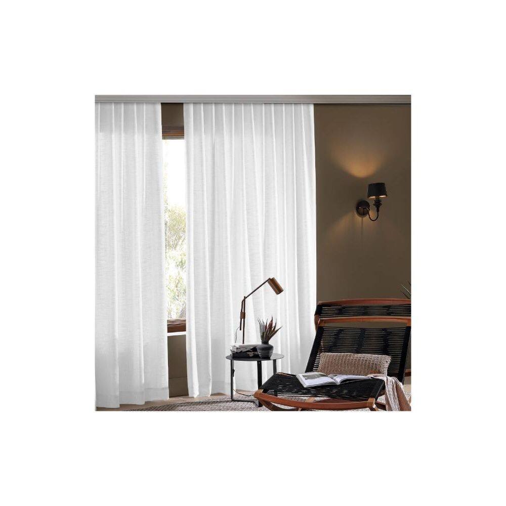 Cortina para Trilho Bella Janela 540x250 cm Duo Inove Mônaco Branco