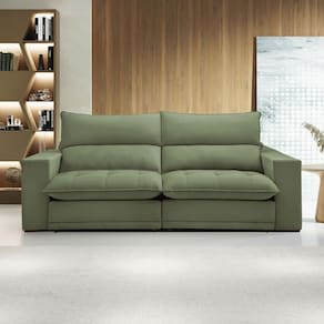 Sofá 2 Lugares Martinho Retrátil Boucle Verde - Celflex