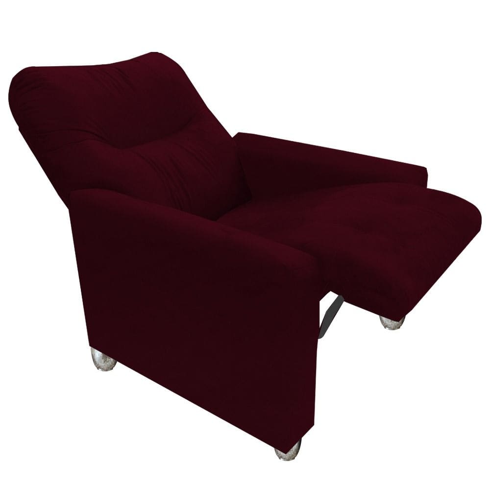 Poltrona Do Papai E Mamae Reclinável Classic Moderna Bordo
