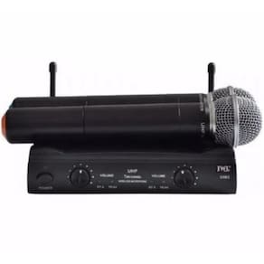Microfone Sem Fio UHF JWL U 585 Unidirecional 619-768 MHz