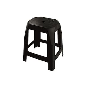 Banqueta Plástica Preta Adulto 31X25X47Cm 0327 Uninjet