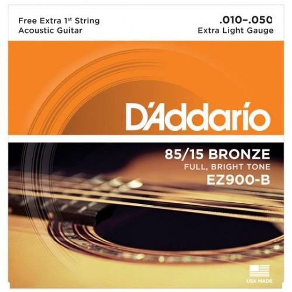 Encordoamento D`Addario Violão Aço Extra Light Ez900-B 10/50