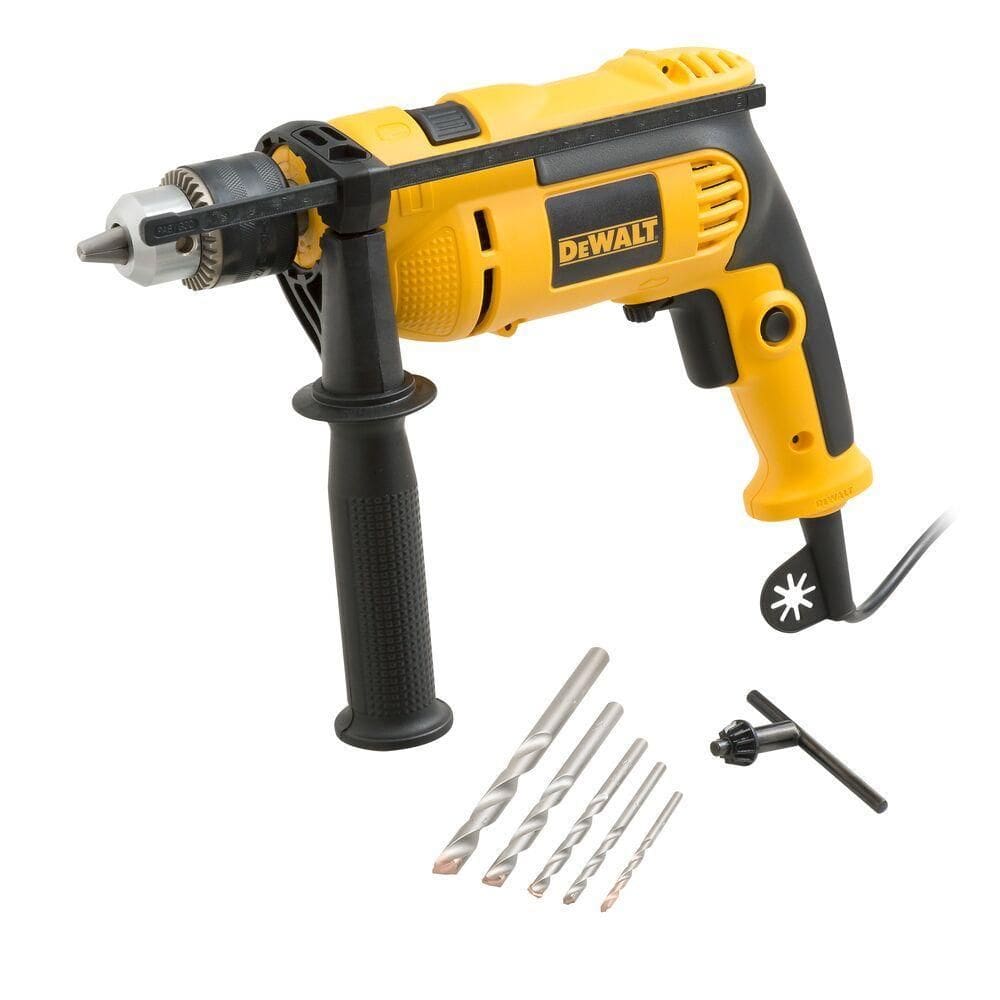 Furadeira Impacto 710W Dewalt DWD502KA-BR + 5 Brocas - Amarelo 110V