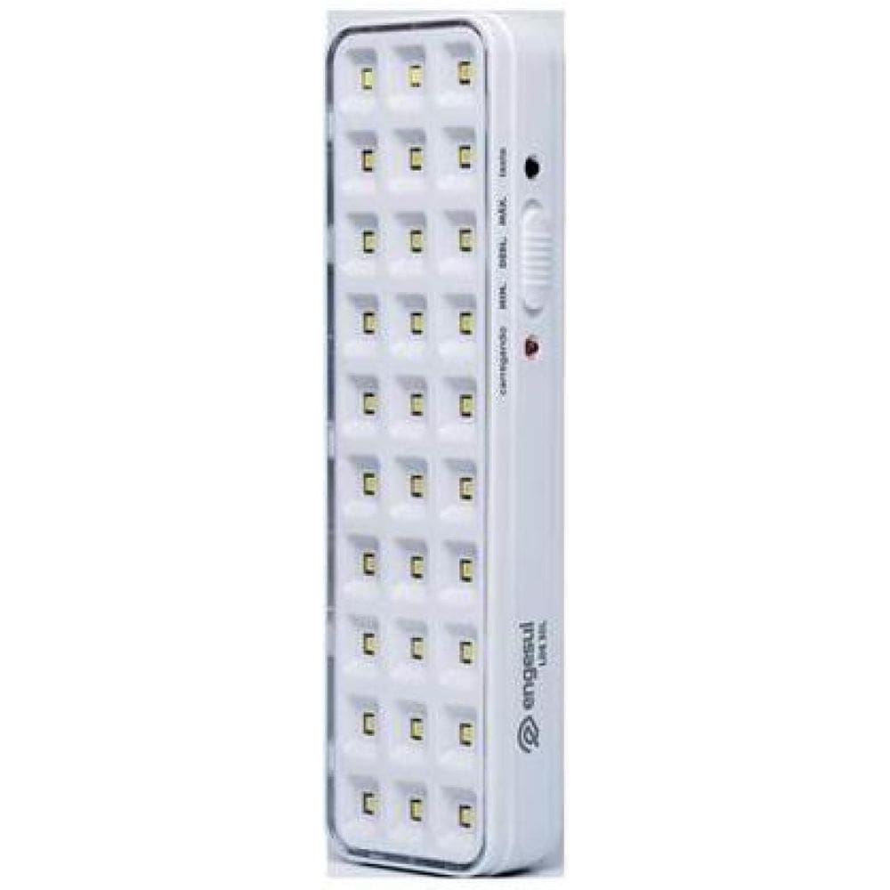 Luminária LED Emergência 30L Auto - Bateria Lítio, 100lm