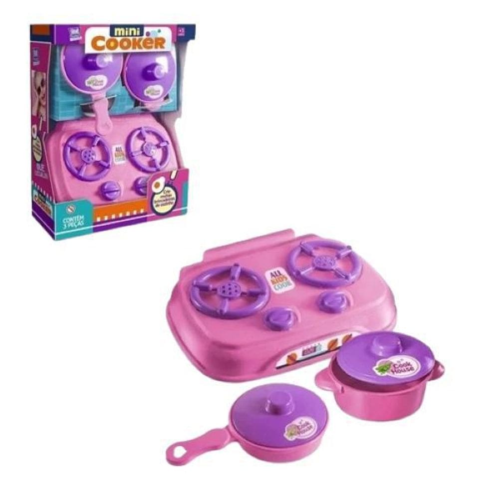 Kit Mini Cooker Com 3 Peças Brinquedo Infantil Zuca Toys