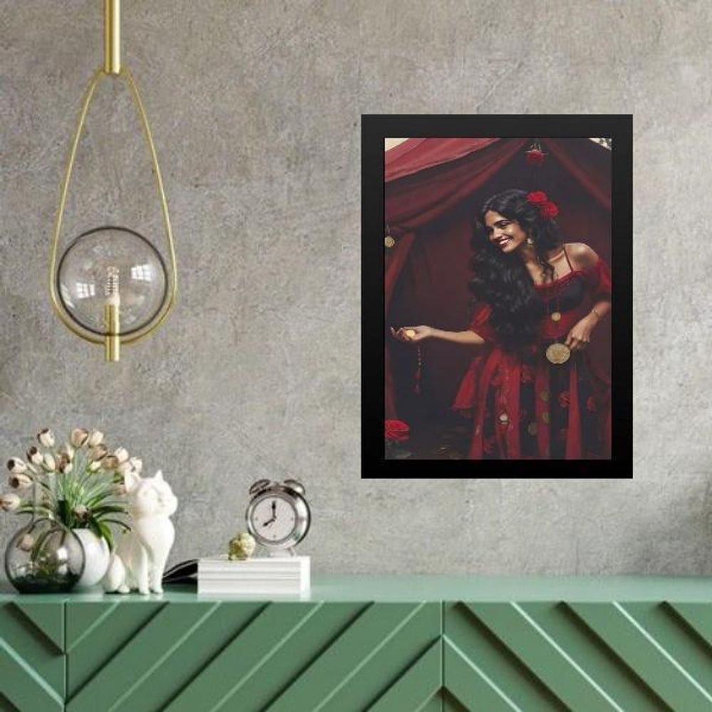 Quadro Umbanda Pombagira Cigana 45X34Cm