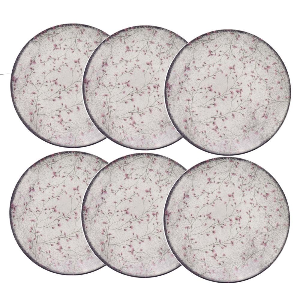Prato Sobremesa de Porcelana Decorada Floralis 19cm 6un - Tramontina 96950/232