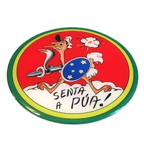 Adesivo resinado senta a pua 9x9 cm