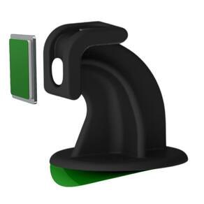 Trava Porta Magnético Adesivo de Chão Rodapé - Preto