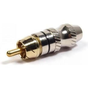 Plug Rca Metal Com Anel Preto Pgrc0028 Storm - Pct / 10