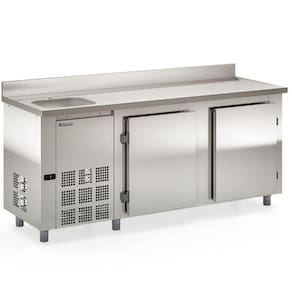 Balcão De Encosto Com 2 Portas E 1 Pia Lado Direito Gbfe200ce Gelopar Balcão 556 Litros Inox 110v