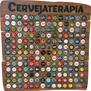 Quadro Decorativo Porta Tampinhas - Cervejaterapia - 150Un.