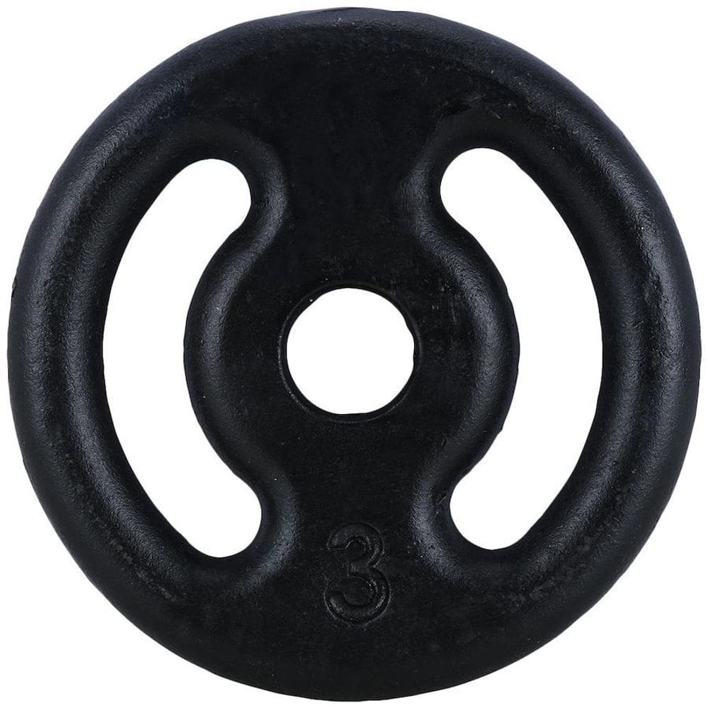 Anilha Vazada Ferro Fundido Preto 3Kg
