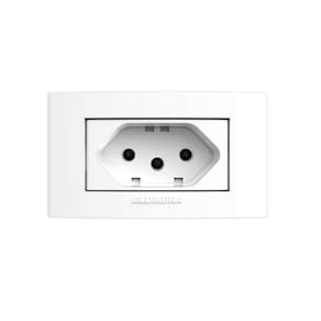 Tomada 10A 2p+T Branca Móvel Pro 85078 Alumbra