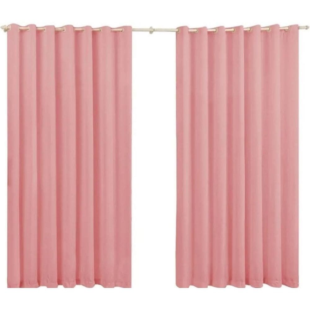 Cortina Roma 3,00X2,20 Quarto Sala Escritorio Rosa