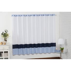 Cortina 2,00 X 1,70M Poliéster Decorativa Quarto De Bebe