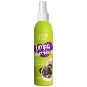 Limpa Dobrinhas Cachorro Cão Gato Pet Clean 120Ml