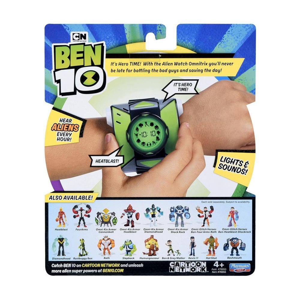Relógio Omnitrix Sunny 1799 - Transforma em 10 heróis