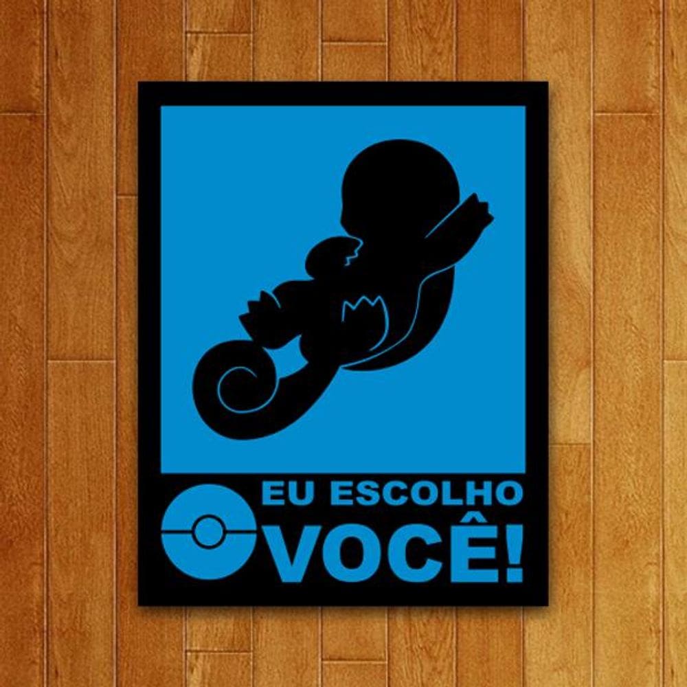 Placa Decorativa Gamer - Escolho Você Azul