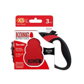 Guia Retrátil Kong Retractable Leash Extra Pequeno Vermelho