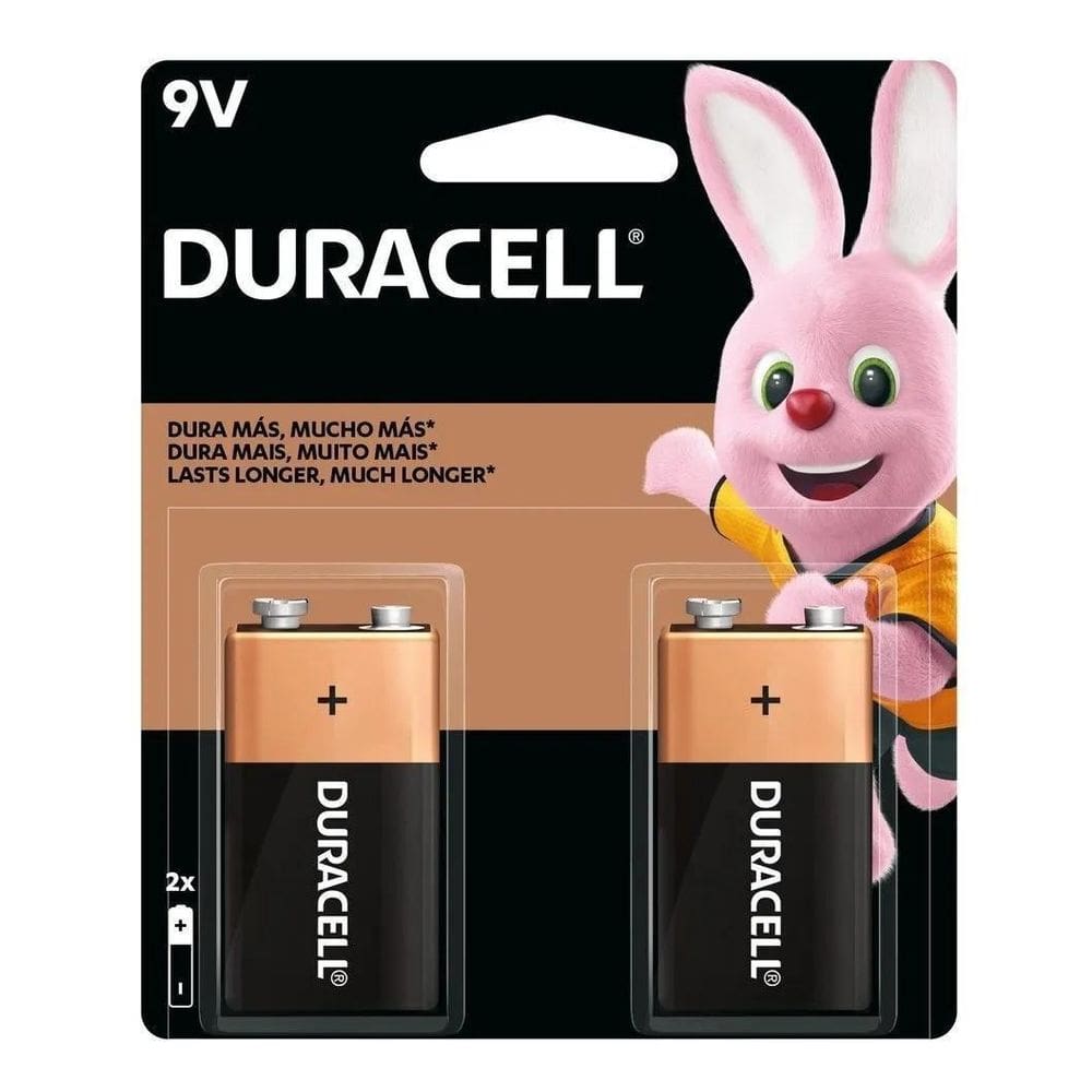 Bateria 9V Duracell Pilha Alcalina Mn1604b1 - 2 Unidades