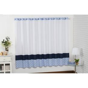 Cortina 2,00 X 1,70M Poliéster Decorativa Quarto De Bebe