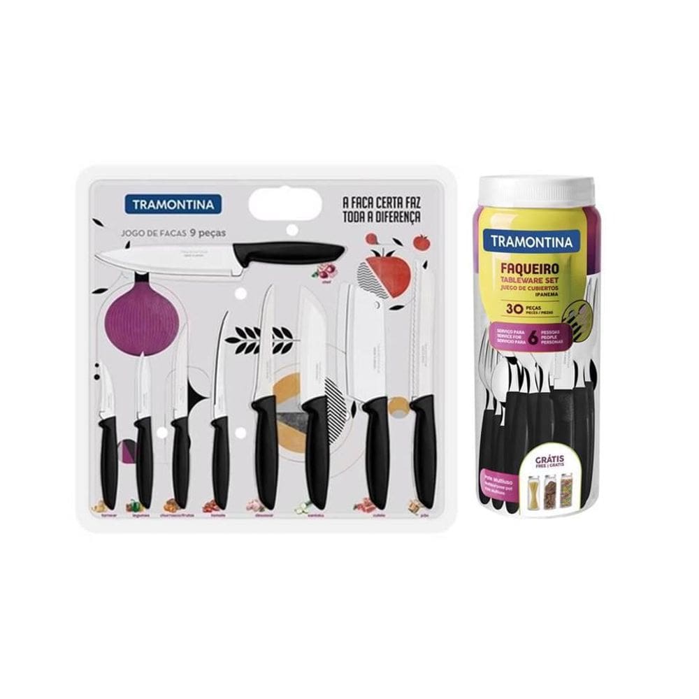Kit Tramontina Ipanema 30 Peças + Plenus 9 Peças
