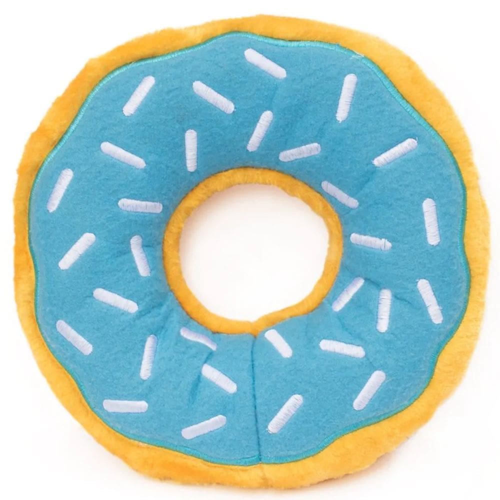 Brinquedo Pelúcia Junior Donutz Blueberry ZippyPaws Com Apito Para Cães e Gatos Pequeno - Azul
