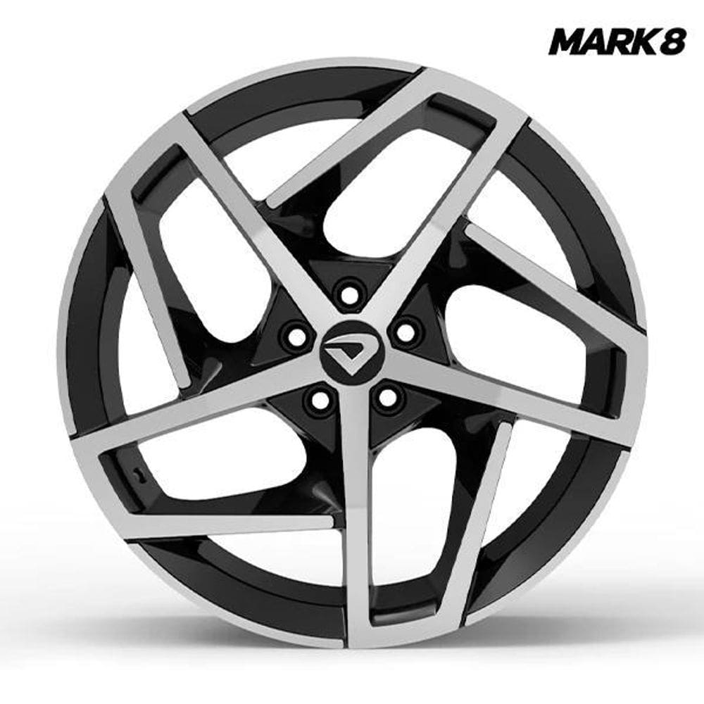 Roda Mark 8 18X6 4X100 Et 42 Preto Diamantado