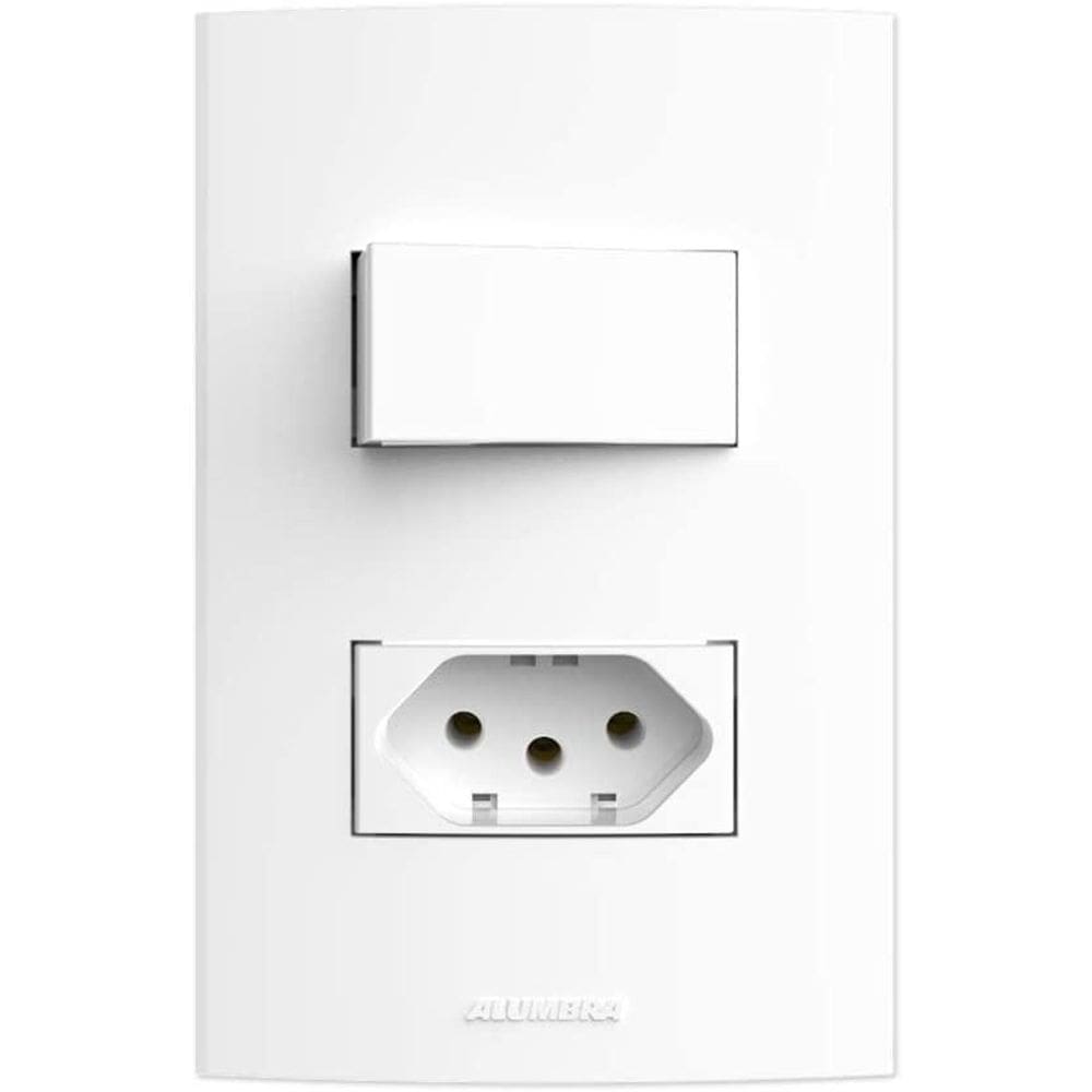 Conjunto Interruptor Simples E Tomada 20A Inova Pro Alumbra