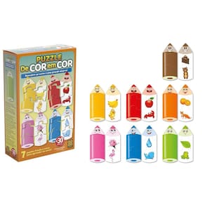 Puzzle Quebra Cabeça De Cor Em Cor Grow 3956