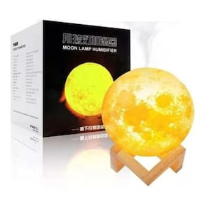 Abajur Lua Cheia 3D Difusor Umidificador Luminária De Mesa