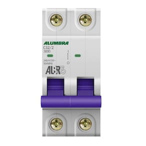 Disjuntor Bipolar 2P 32A Curva C Albr3 Alumbra