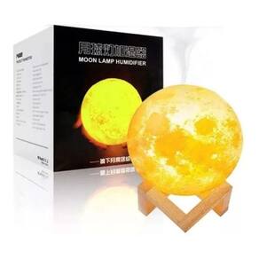 Abajur Lua Cheia 3D Difusor Umidificador Luminária De Mesa