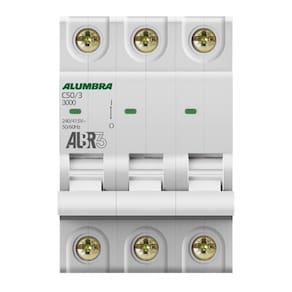 Disjuntor Tripolar 3P 50A Curva C ALBR3 Alumbra