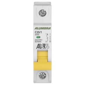 Disjuntor Unipolar 25A 3Ka Curva C Albr Alumbra