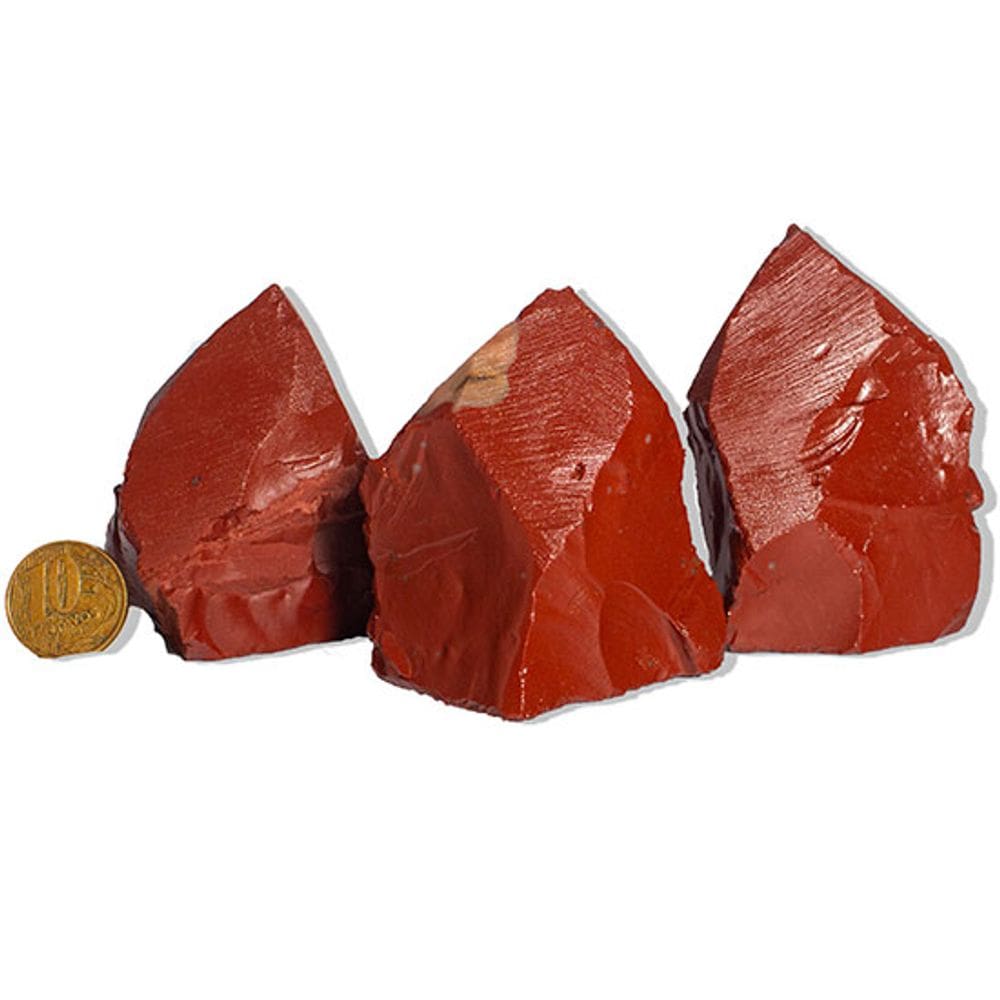 10 Jaspe Vermelho Pé e Bico Serrado 200 a 300g Média 8cm