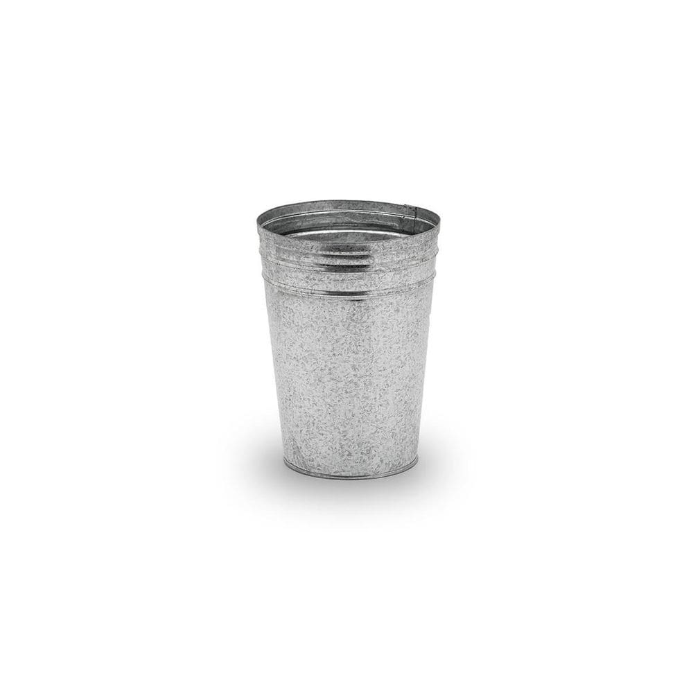 Vaso Cachepô Cone Rústico Metal Galvanizado 21 X 15 Cm
