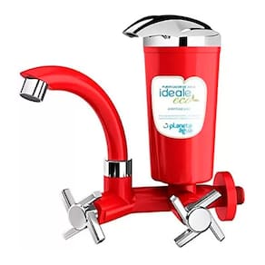 Purificador de Torneira Ideale Eco Vermelho e Cromada